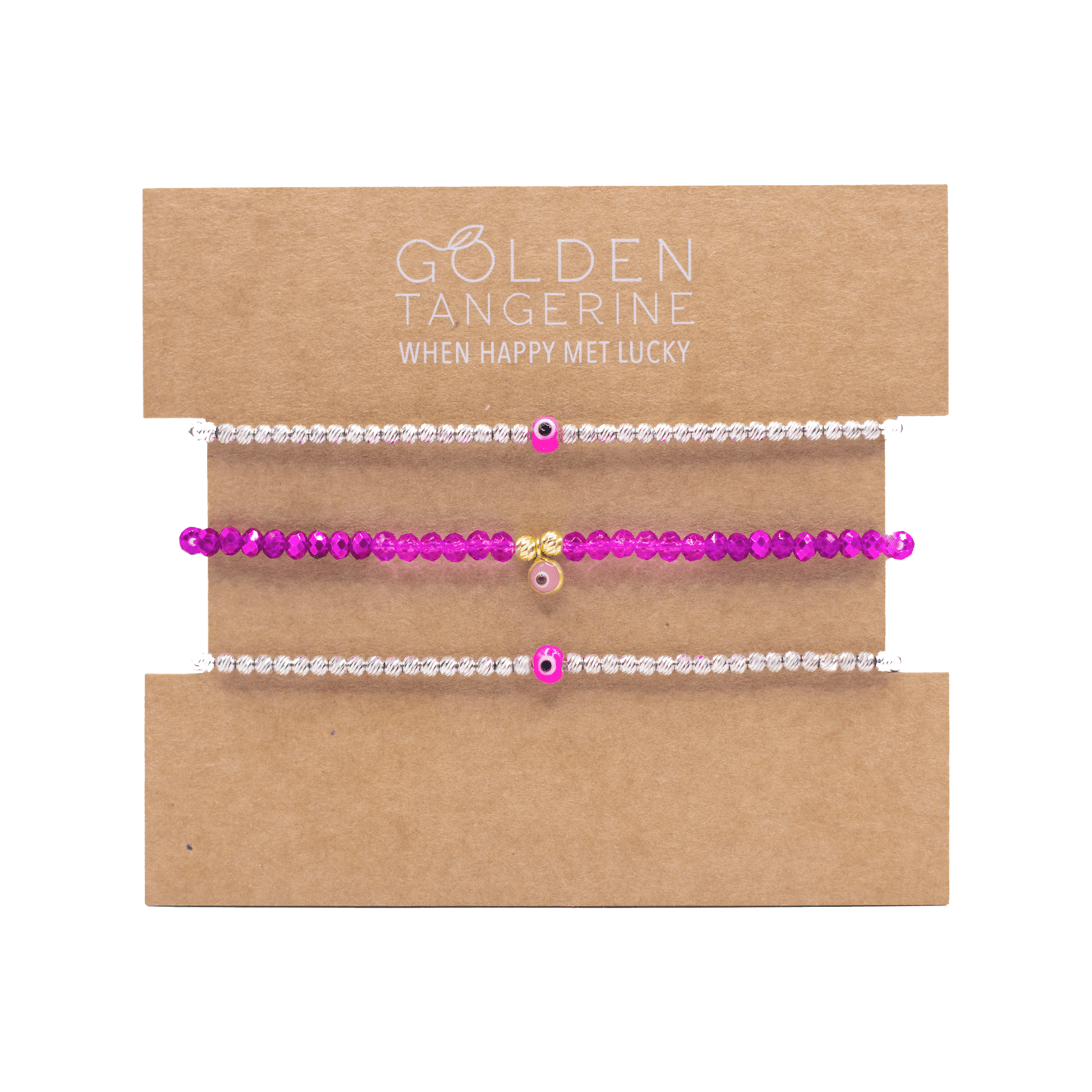 Matching Queen Set - 3 Bracelets - Golden Tangerine