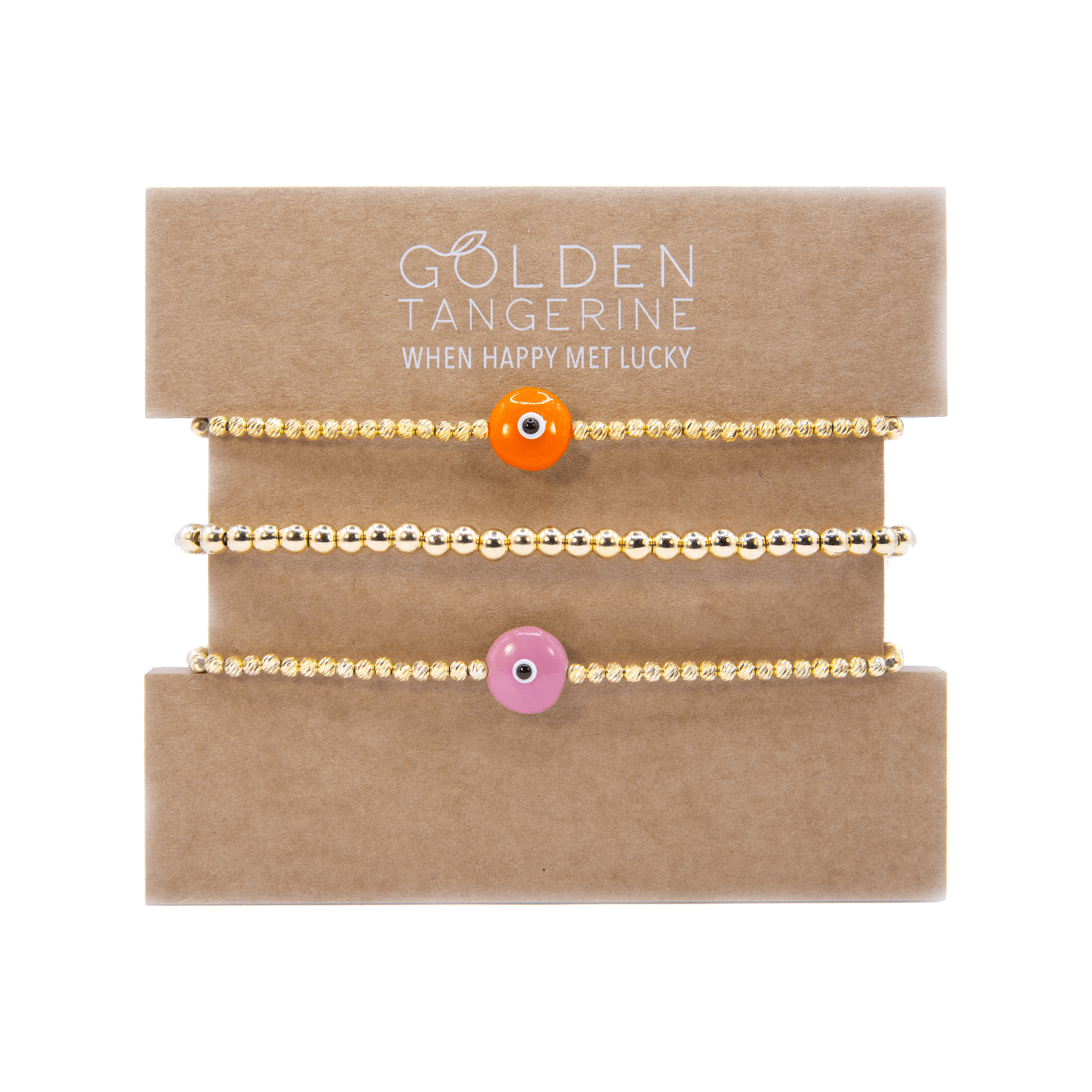 Girl Vibes Set - 3 Bracelets - Golden Tangerine