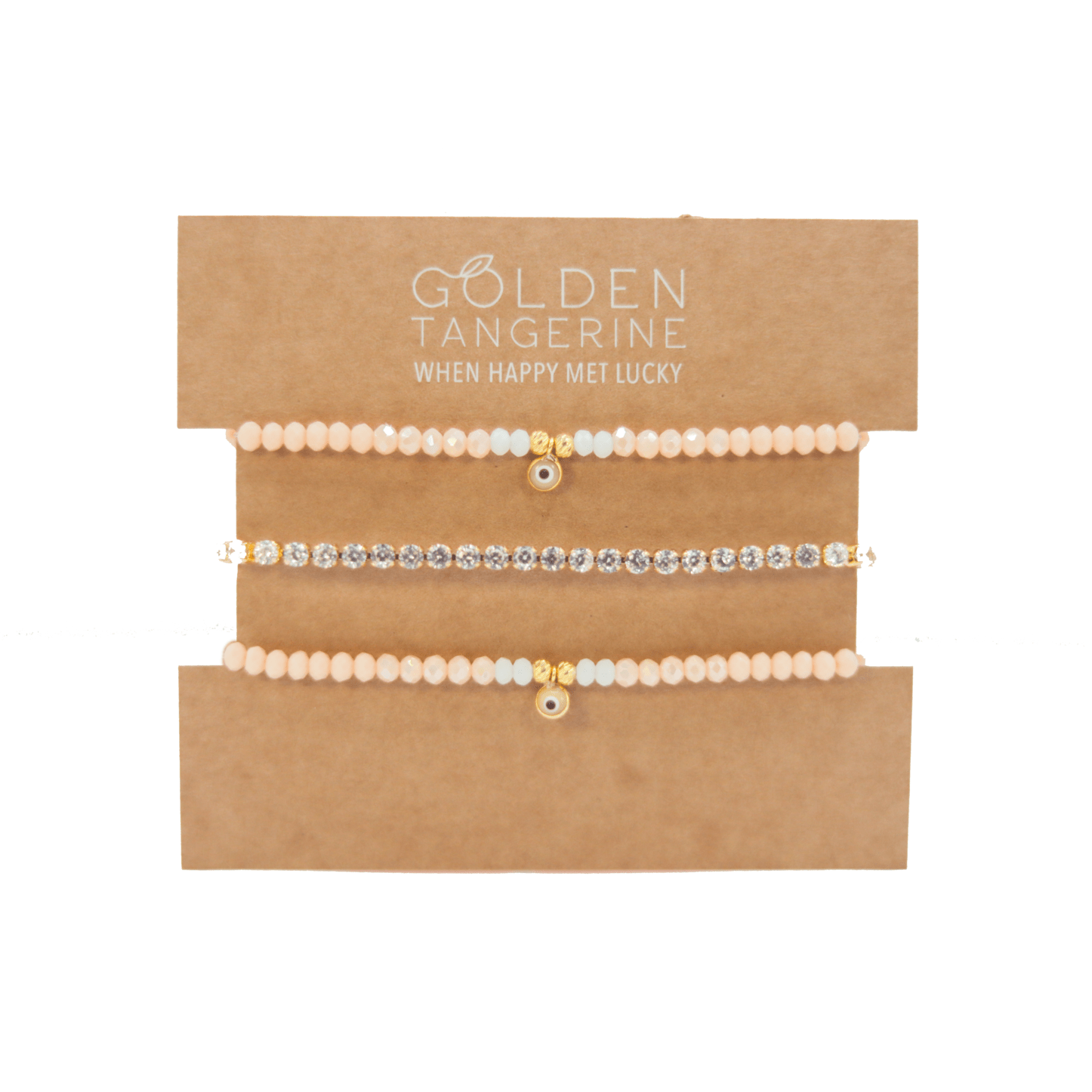 Rosé and Sparkles Set - 3 Bracelets - Golden Tangerine