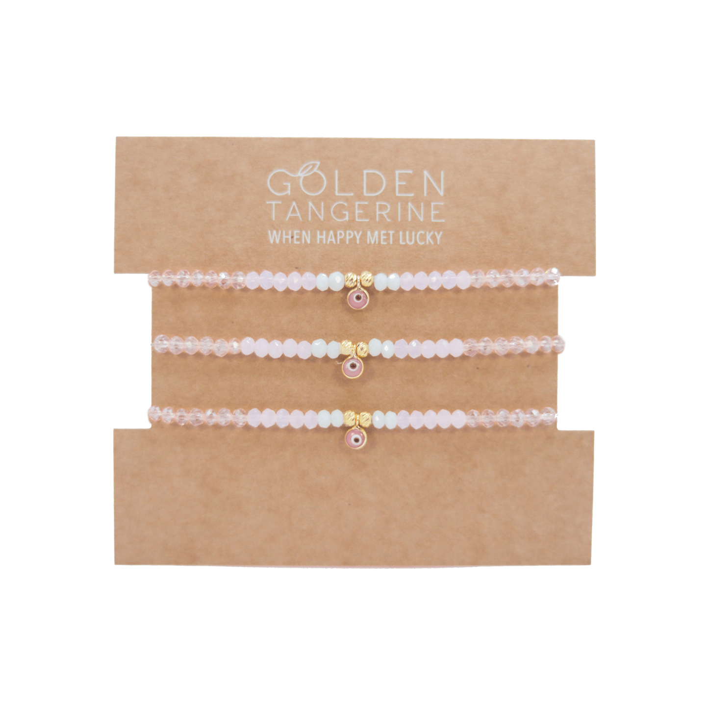 The Pink Sand Ombré Set - 3 Bracelets - Golden Tangerine