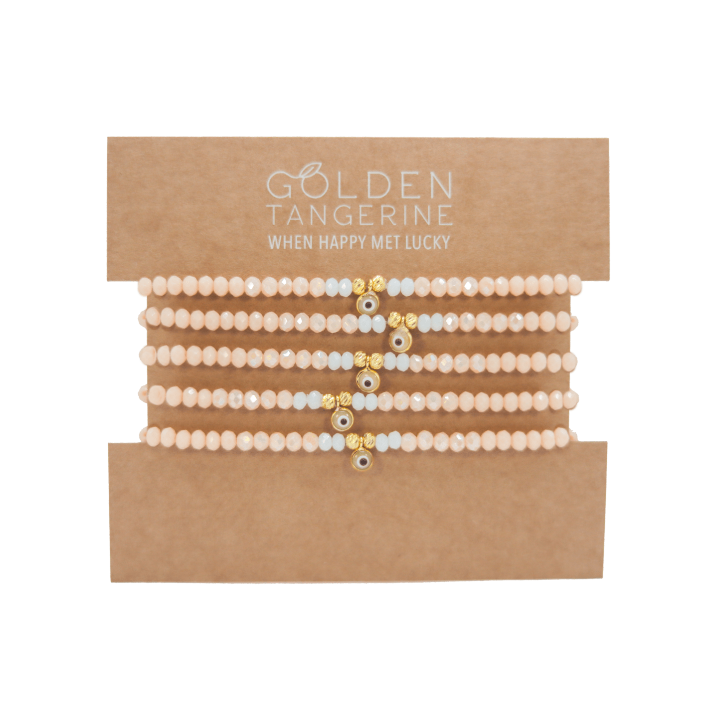 The Sparkling Gold Ombré Set - 5 Bracelets - Golden Tangerine