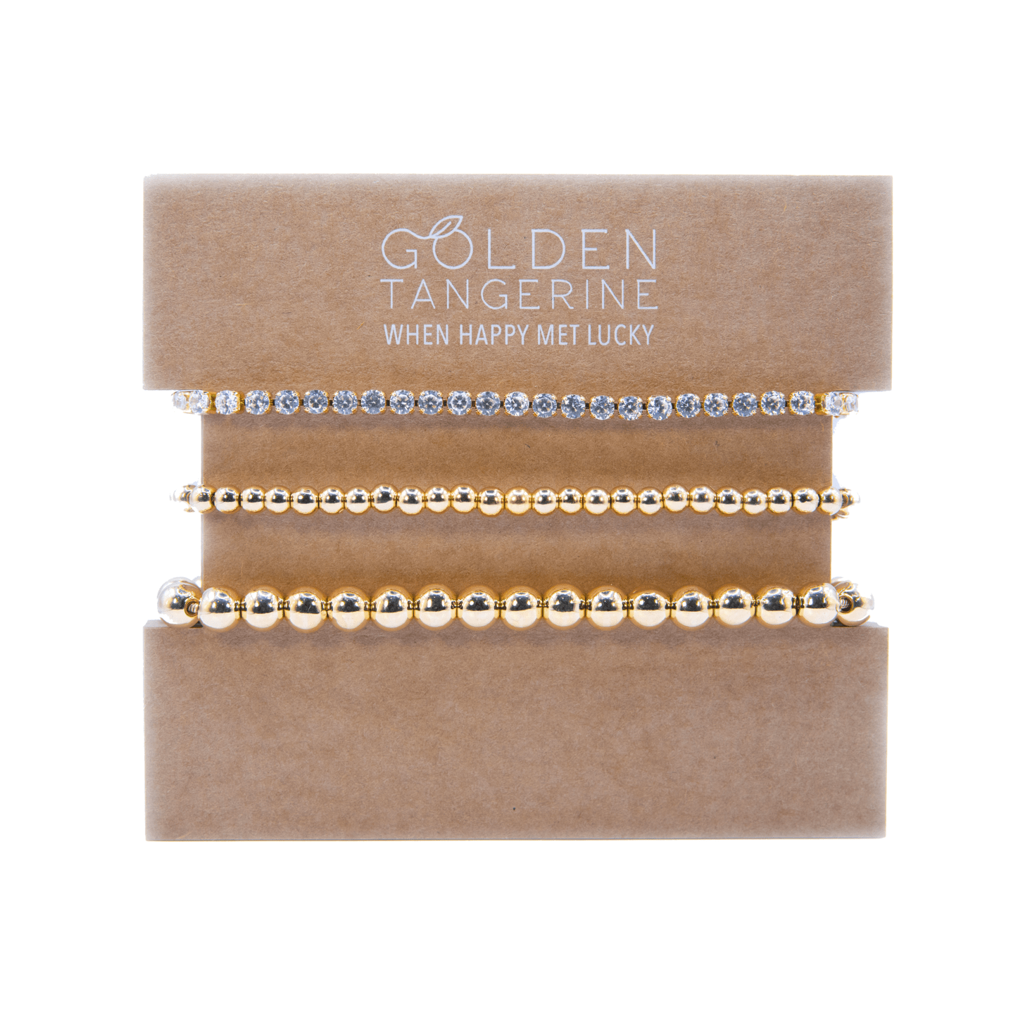 The Unique Basic Set - Gold - 3 Bracelets - Golden Tangerine